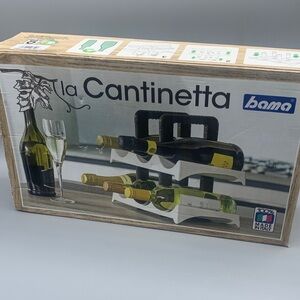 Canitinetta Black & White Italian Six Wine Bottle Holder Spirits Champagne